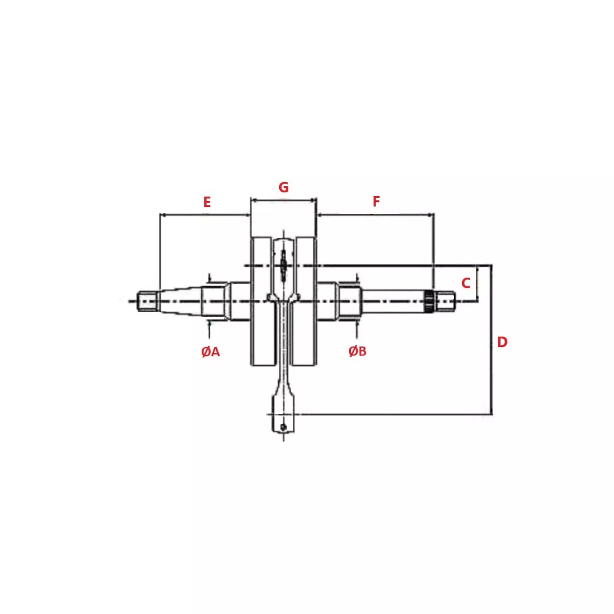 QJ MOTOR SRK 125-R KRANK #RK 53748